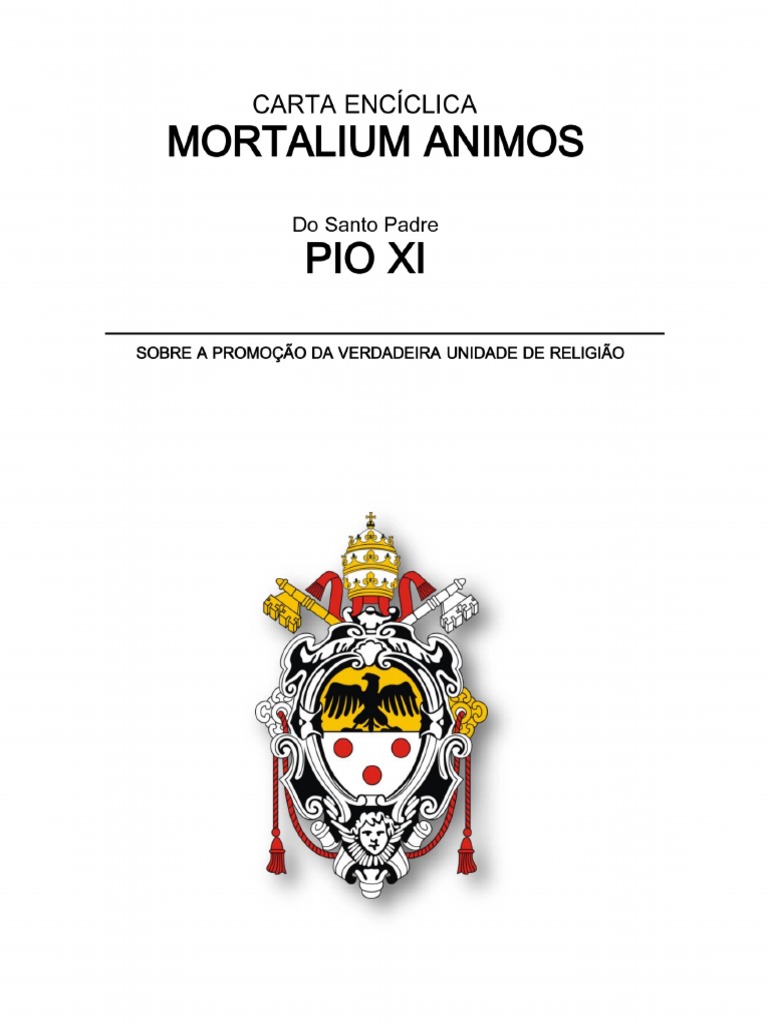Mortalium Animos PDF