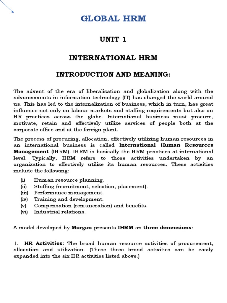 GLOBAL HRM Completed | PDF | Human Resource Management | Human Resources