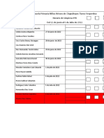 Calendario de Limpieza Del 22 de Junio Al 6 de Julio de 2022