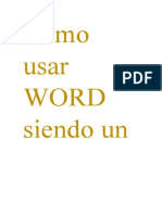 Como Usar WORD Siendo Un Principiante