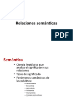 2 Bachillerato. Ppt. Relaciones Semanticas 2018