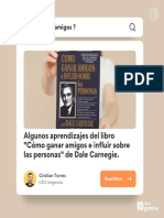 Algunos Aprendizajes Del Libro "Cómo Ganar Amigos e Influir Sobre Las Personas" de Dale Carnegie