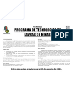 Programa de Tecnologias de Lavras de Minas
