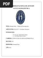 Energía Solar - Trabajo de Investigación UNPA Facultad Politécnica