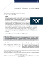 2014 Bishop Ten Questions About Terminology For Children With Unexplained Language