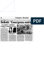 Bellotti ‘Emergenza nutrie’ (La Provincia, 21-06-2011)