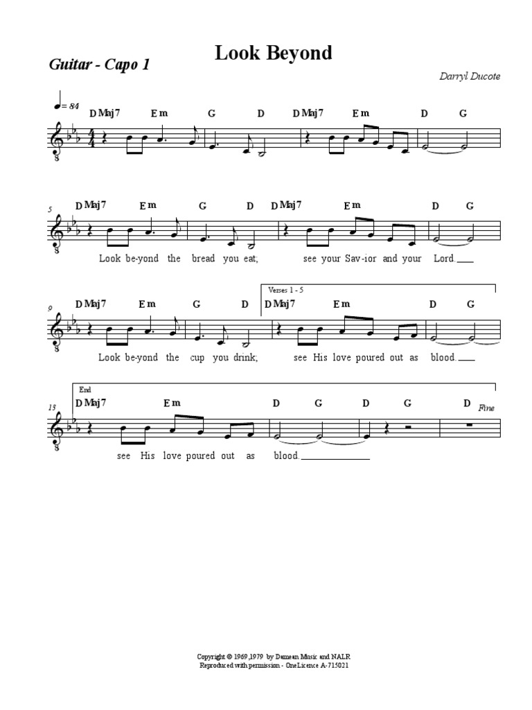 Look Beyond: Guitar - Capo 1 | PDF