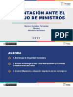 Presentación Del Mininter Ante El Consejo de Ministros (8 de Julio Del 2022)