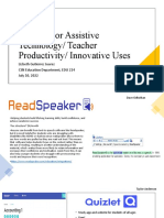 Teacher Productivity Assistive Technology Inovative Uses Slide Show