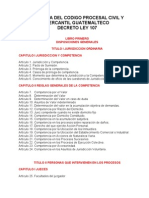 Esquema del Código Procesal Civil y Mercantil Guatemalteco