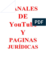 CANALES DE YouTube Y PAGINAS JURÍDICAS