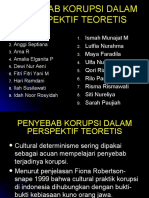 Penyebab Korupsi Dalam Perspektif Teoretis