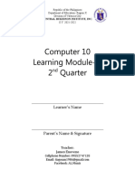 Computer 10 Learning Module-1 2 Quarter: Learner's Name