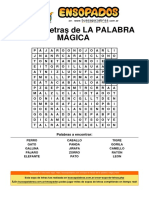 Sopa de Letras de La Palabra Mágica