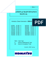 Operator Manual dan Maintenace EGS Series KOMATSU