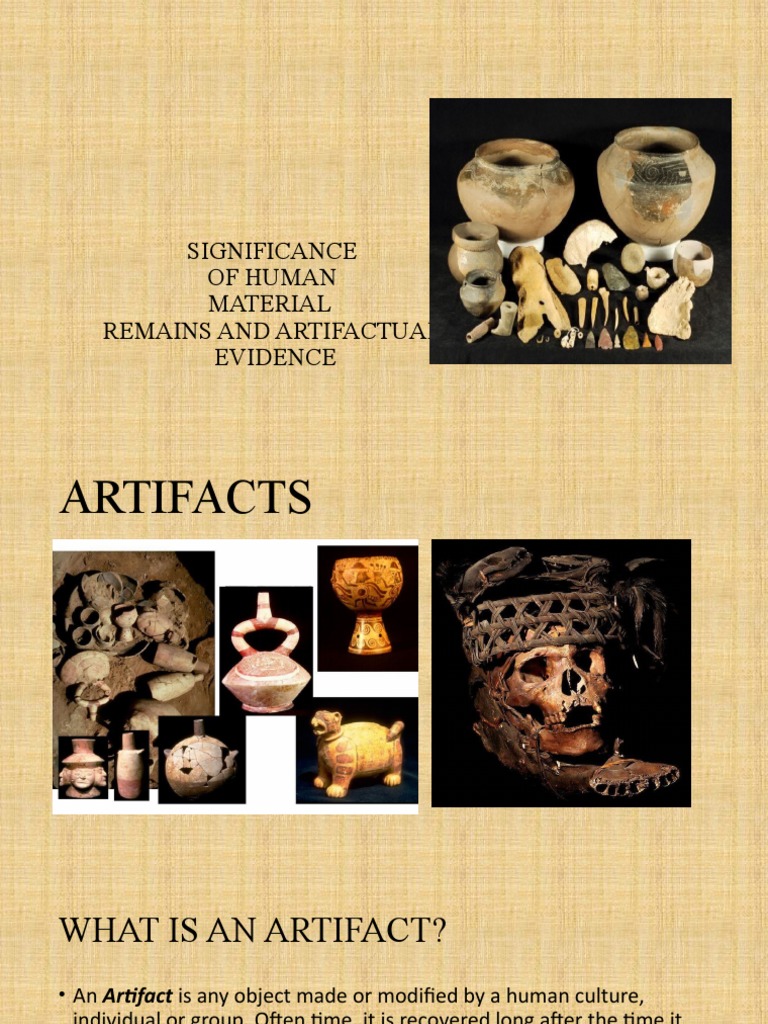 Significance of Human Material Remains and Artifactual Evidence PDF