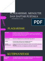 Haki Dan Plagiarisme (Kutipan Dan Daftar Pustaka)