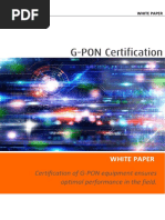 Certification of G-PON Equipment Ensures Optimal Performance in The Field