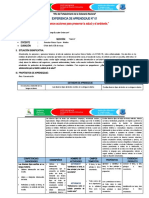 Experiencia de Aprendizaje 01 - 3° Grado