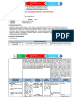 Experiencia de Aprendizaje 01 - 5° Grado