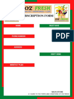 Subscription Form