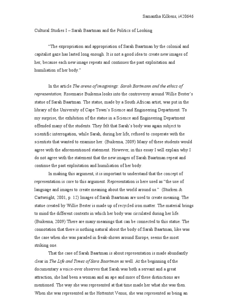 Sarah baartman essay image