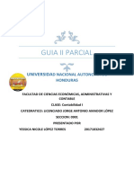 Guía II Parcial Contabilidad I - Partida Doble, Cuentas, Libros y Sistemas de Inventarios