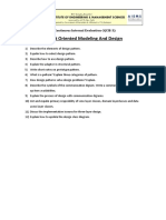 Object Oriented Modeling and Design: Internal Evaluation-3 (CIE-3)