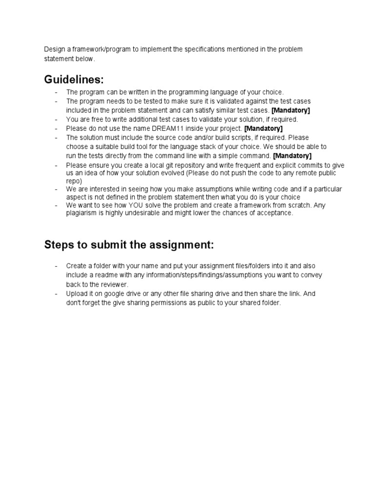 Developer Assignment Guidelines | PDF | String (Computer Science ...