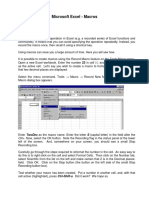 Microsoft Excel - Macros