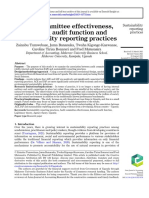 Audit Committee Effectiveness, Internal Audit Function and Sustainability Reporting Practices