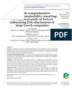 Towards Comprehensive Corporate Sustainability Reporting - An Empirical Study of Factors Influencing ESG Disclosures of Large Czech Companies