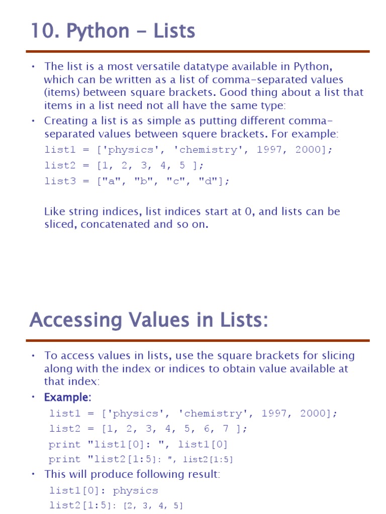 An In-Depth Guide to Lists and Tuples in Python | PDF | String ...