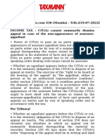 INCOME TAX: CIT (A) Cannot Summarily Dismiss Appeal in Case of The Non-Appearance of Assessee-Appellant