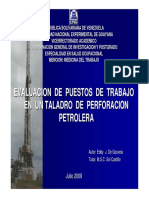 Silo - Tips - Evaluacion de Puestos de Trabajo en Un Taladro de Perforacion Petrolera