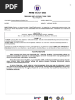 (Appendix 4A) Teacher Reflection Form For T I-III For RPMS SY 2021-2022