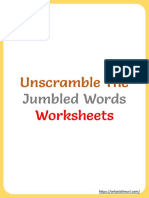 Rearrange The Jumbled Words Worksheets 3