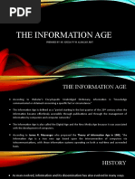 The Information Age: Prepared By: Ms. Krizia Ivy M. Almazan, RMT