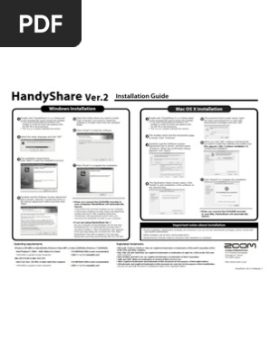 Handy Share Install Guide English Installation Computer Programs Microsoft Windows