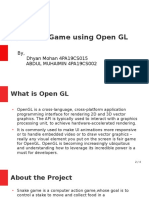 2D Snake Game Using Open GL: By, Dhyan Mohan 4PA19CS015 Abdul Muhaimin 4Pa19Cs002