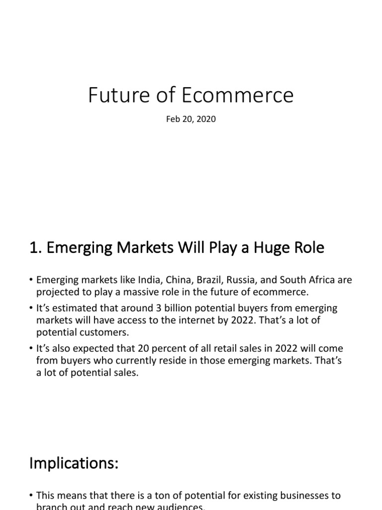 Ecommerce Trends for Entrepreneurs | PDF | E Commerce | Social Media
