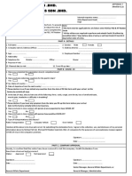 Borang Pengisytiharan Kesihatan: Health Declaration Form