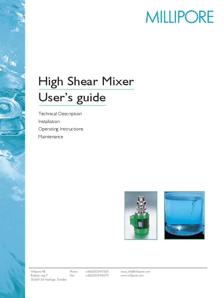 HS Mixer Manual | PDF | Electric Motor | Manufactured Goods