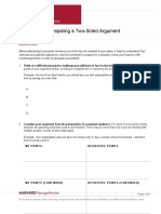 Worksheet For Preparing A Two-Sided Argument: Instructions