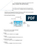 Redox Reactions and Electrolysis