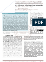 An Experimental Study of Decrease of Pollutant From Automobiles