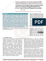 A Study To Assess The Structured Teaching Program On Knowledge About Arterial Blood Gas Analysis Among The Staff Nurses Working in Critical Care Unit of Selected Hospital, Barabanki