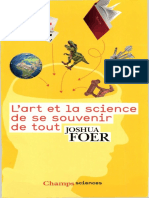 Lart Et La Science de Se Souvenir de Tout (Joshua Foer)