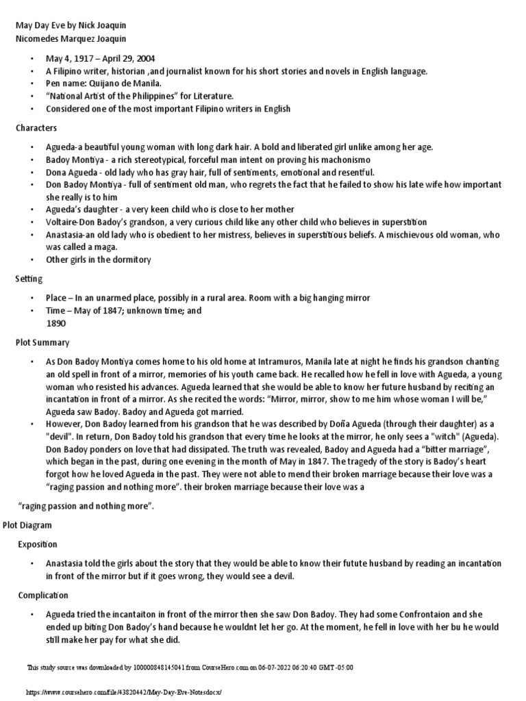 May - Day - Eve - Notes Final | PDF | Mystery, Thriller & Crime Fiction