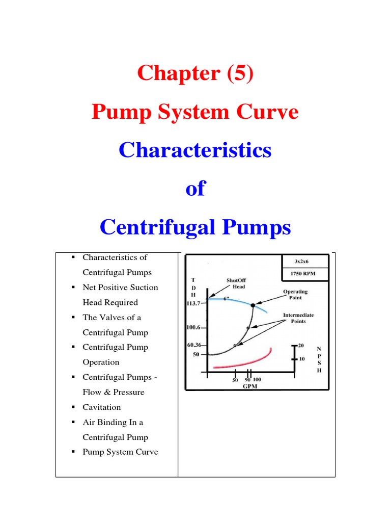 Chapter (5) Pump System Curve PDF Pump Valve